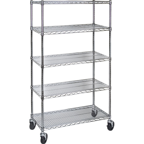 Wire Shelf Carts w/5 Shelves