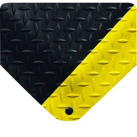 SpongeCote® No. 415 Mats, Diamond, 3' x 75' x 9/16", Black/Yellow, PVC