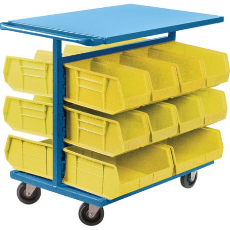 Bin Carts - Cart & Bin Combination - Colour: Yellow - Cart Dimensions: 24"W x 38-1/2"D x 36-1/2"H