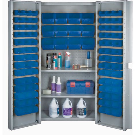 Deep Door Combination Bin Cabinets - Blue