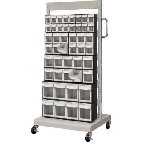 Mobile Tilt Storage Bin System - Single Sided