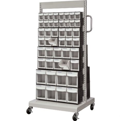 Mobile Tilt Storage Bin System - Double Sided