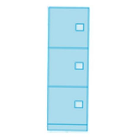 Heavy Duty Evidence Locker - Three Door - 18 x 18 x 72 