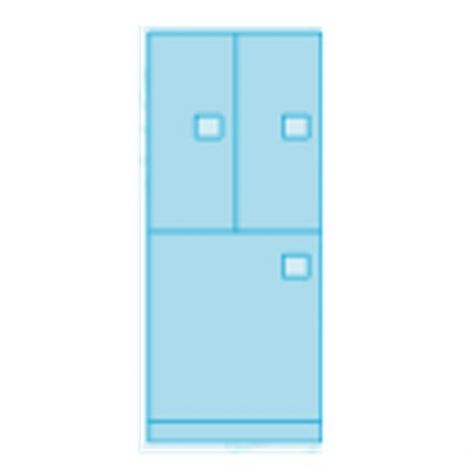 Heavy Duty Evidence Locker - 3 Door Configuration - 18 x 18 x 72 