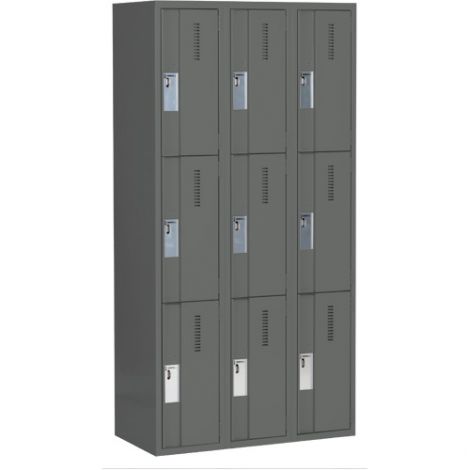 All-Welded Concorde ™ - Heavy-Duty Lockers - Bank of: 3 - Ships Free