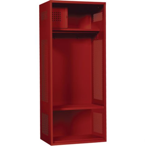 All-Welded Gear Locker Includes Coat Bar - Colour: Red - Overall Width: 24" - - Ships Free