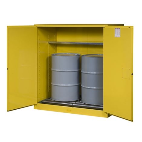 Sure-Grip® EX Vertical Drum Storage Cabinets - No. of Drums: 2 -  Door Type: 2 Doors, Manual with drum rollers