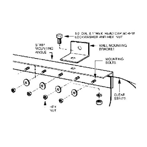 Strip Curtain Doors - Fixed Mounting System - Pkg/Qty: 2 (8')