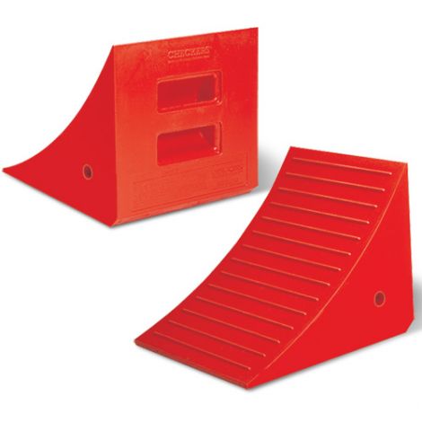 Heavy-Duty Polyurethane Wheel Chock - Dimensions: : 14"W x 17"L x 14"H