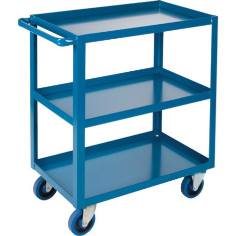 Heavy-Duty Shelf Carts - 48" Overall Height - Shelf Size: 24"W x 36"D - No. Shelves: 3