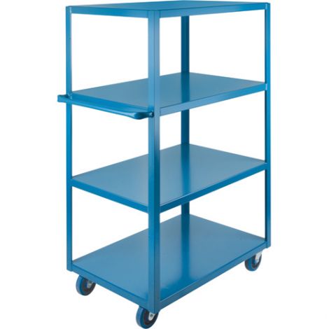 Heavy-Duty Shelf Carts - 61" Overall Height - Shelf Size: 24"W x 36"D - No. Shelves: 4