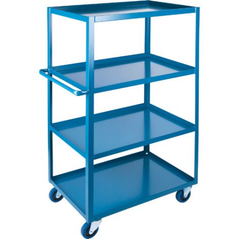 Heavy-Duty Shelf Carts - 61" Overall Height - Shelf Size: 18"W x 30"D - No. Shelves: 4