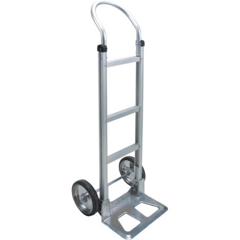 Aluminum Hand Truck - Handle Type: Continuous Handle - Nose Plate: 14"W x 7 1/2"D - Wheel Material: Mold on Rubber 