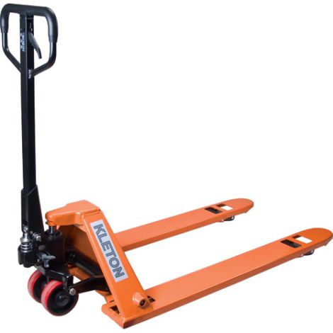 Low Profile Hydraulic Pallet Truck - Lowered Height: 2.05" - Raised Height: 5.5" 