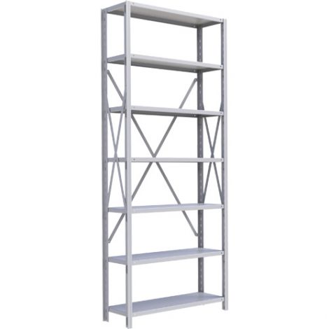 Boltless Shelving Unit - Dimensions: 36"W x 18"D x 88"H - No. of Shelves: 7 - Kit Type: Starter Unit