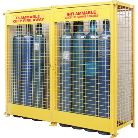 Gas Cylinder Cabinets - Dimensions: 88"W x 30"D x 74"H - Holds: Oxygen Gas (9" Diameter Cylinders)