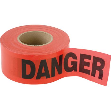  Barricade Tape - Colour: Black on Red - DANGER - Case/Qty: 12 Rolls