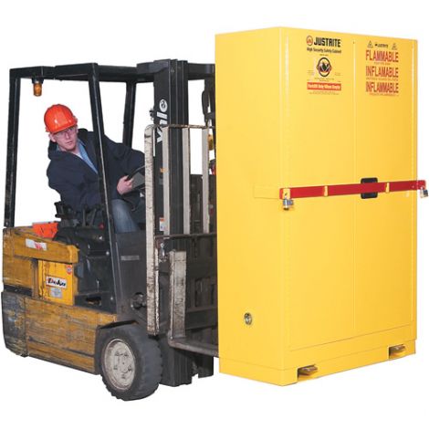 Sure-Grip® Ex High Security Flammable Safety Cabinets with Steel Bar - Capacity: 45 gal. - Door Type: Self-Closing