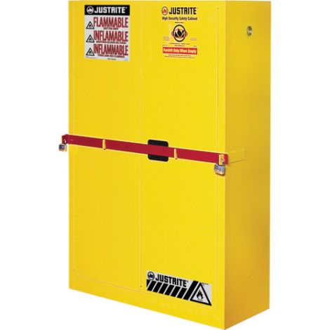 Sure-Grip® Ex High Security Flammable Safety Cabinets With Steel Bar - Capacity: 45 gal. - Door Type: Manual