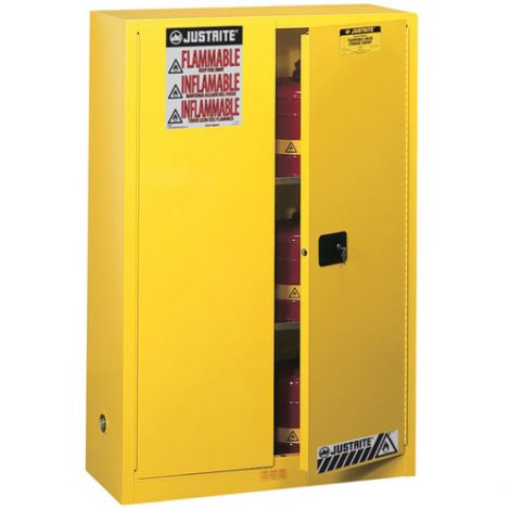 Sure-Grip® Ex Flammable Storage Cabinets - Capacity: 45 Gal. - No. of Doors: 2 - Door Type: Self-Closing