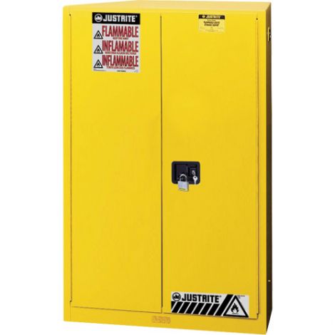 Sure-Grip® Ex Flammable Storage Cabinets - Capacity: 45 Gal. - No. of Doors: 1 - Door Type: Self-Closing