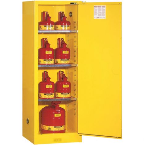 Sure-Grip® EX Slimline Flammable Safety Cabinet - Capacity: 22 gal. - Door Type: Self-Closing