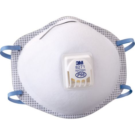 8271 P95 Particulate Respirators - Size: Standard  - Qty/Case: 2 ( 20 Respirators)  