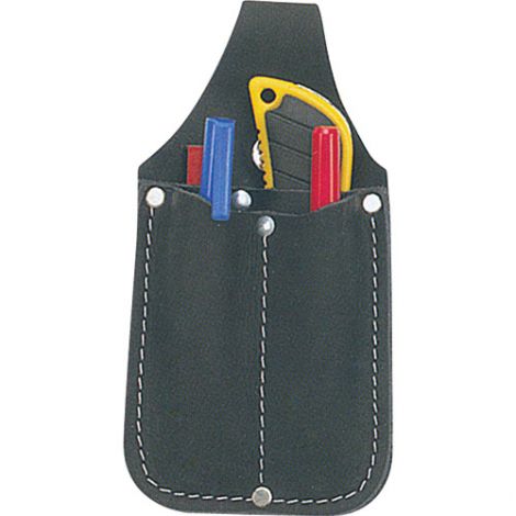 Leather Utility Pouch - No. of Pockets: 3 - Style: Knife Holder - Case/Qty: 12