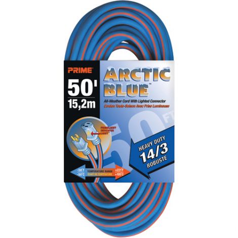 All-Weather Extension Cord - Arctic Blue™ - HEAVY-DUTY - Length: 50' - AWG: 14/3 - Case/Qty: 2