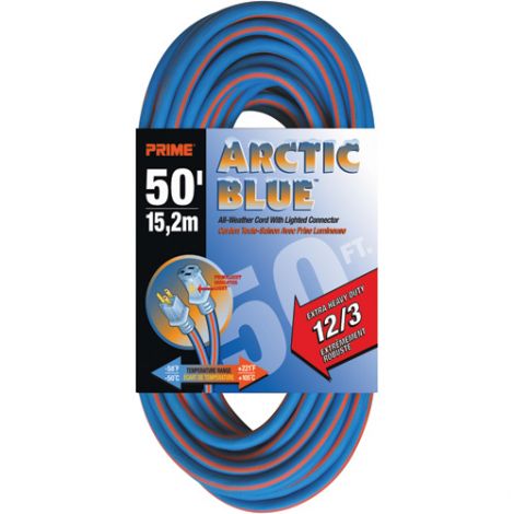 All-Weather Extension Cord - Arctic Blue™ - EXTRA HEAVY-DUTY Length: 50' - AWG: 12/3  - Case/Qty: 2