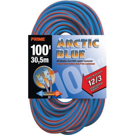 All-Weather Extension Cord - Arctic Blue™ - EXTRA HEAVY-DUTY - Length: 100' - AWG: 12/3