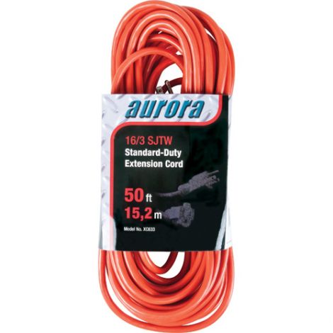 Indoor/Outdoor Standard-Duty Extension Cords - Length: 50' -Case/Qty: 4