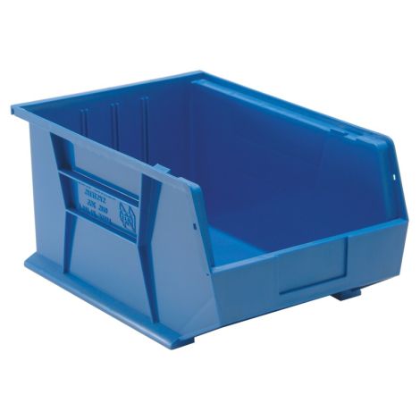 Ultra Stack & Hang Bin, 11"W x 8"H x 16"D, Blue, Case/Qty: 4