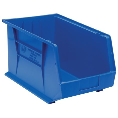 Ultra Stack & Hang Bin, 11"W x 10"H x 18"D, Blue, Case/Qty: 4