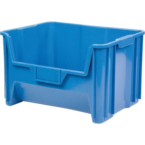 Giant Stacking Containers, Outside Width: 19-7/8", Outside Depth: 15-1/4", Blue, Case/Qty: 4