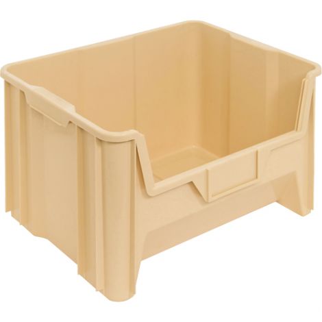 Giant Stacking Containers - Outside Width: 19-7/8" - Outside Depth: 15-1/4" - Case/Qty: 4