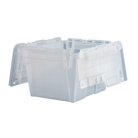 Flipak® Polypropylene Plastic (PP) Distribution Containers, 11.8" x 9.8" x 7.7", Clear, Case/Qty: 3