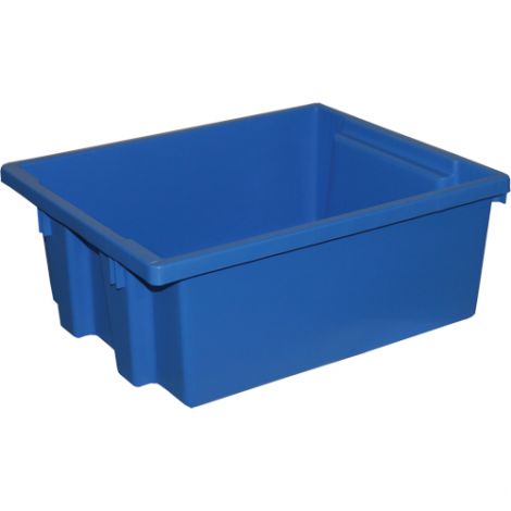 Stack-N-Nest® Storage Bins, 6" x 15.25" x 12.25", Blue, Case/Qty: 6