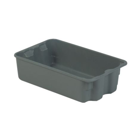 Stack-N-Nest® Plexton Containers - 5"H x 17.9"D x 10.8"W - Colour: Grey - Case Qty: 4