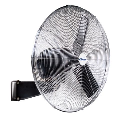 Non-Oscillating Wall Fan, Industrial, 30" Dia., 2 Speeds