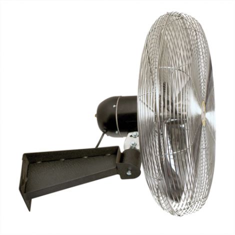 Heavy-Duty Industrial Air Circulating Fans - Type: Wall Mounted - Size: 24" - No. of Speeds: 3 - Oscillating