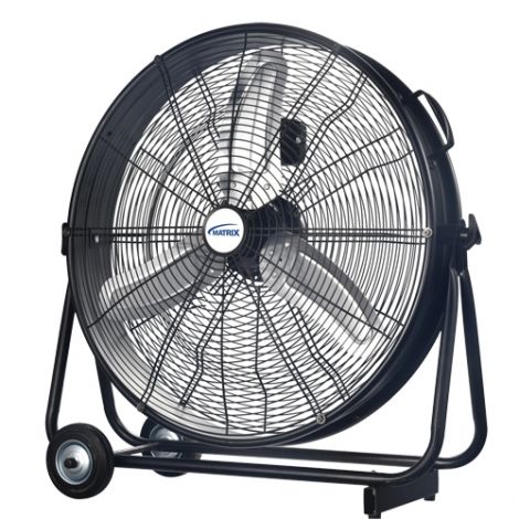 Light Industrial Direct-Drive Slim Drum Fan, 3 Speed, 24" Diameter