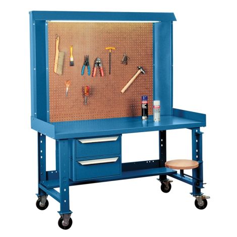 Maxi-Bench Workstation, Steel/Wood Surface, 60"W x 30"D x 76"H