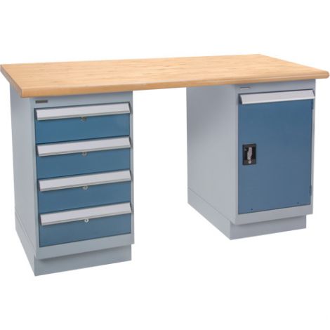 Pre-designed Workbenches - Capacity: 2500 lbs. - Configuration: Door & Drawers - Height: 34" - Width: 60"