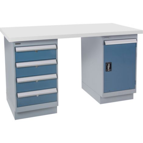 Pre-designed Workbench - Capacity: 2500 lbs. - Configuration: Door & Drawers - Height: 34" - Width: 60"