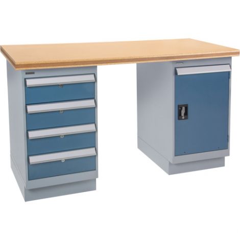 Pre-designed Workbench - Configuration: Door & Drawers - Height: 34" - Width: 60"