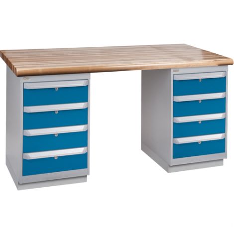 Pre-designed Workbenches - Capacity: 2500 lbs. - Configuration: Dual Drawers - Height: 34" - Width: 60"