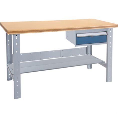 Pre-designed Workbenches - Configuration: Shelf Pedestal - Height: 34" - Width: 60"