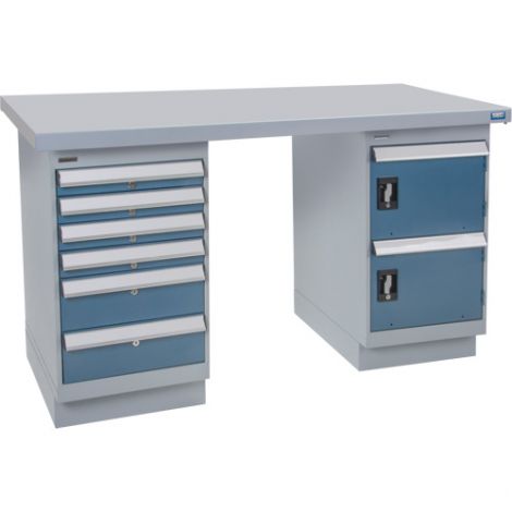 Pre-Designed Workbench - Configuration: Door & Drawers - Height: 34" - Width: 60"