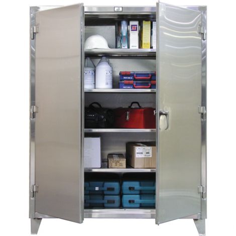 Extra Heavy-Duty Stainless Steel Cabinet - 72"W x 24"D x 72"H 